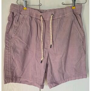 Unionbay Mens Stretch Twill Shorts Mauve Purple Elastic Waist Drawstring Large